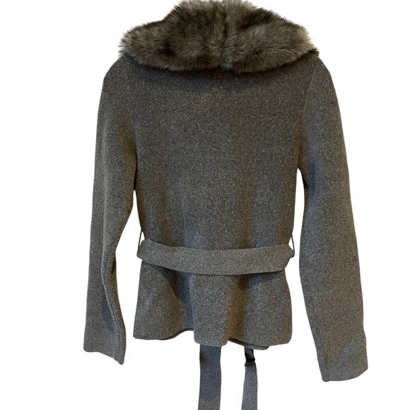 Anthropologie Ett: Twa by Anthropologie Faux Fur Wrap Sweater Sz S - Picture 3 of 8